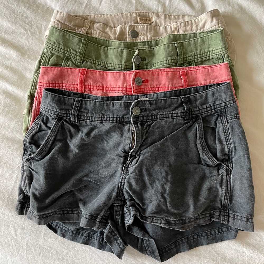 JCREW BUNDLE of linen shorts